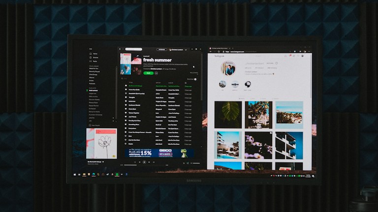 black flat screen computer monitor